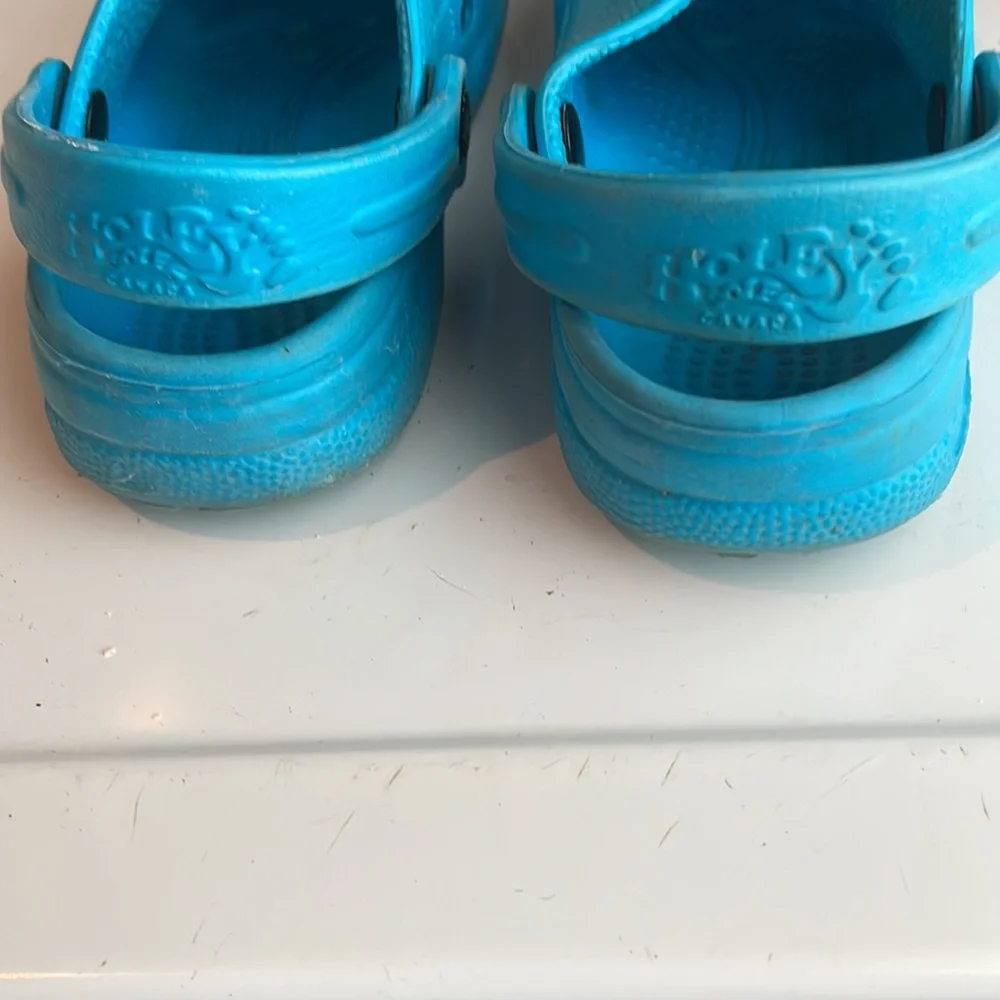 Holey Soles Kids water shoes slip on blue size 12 toddler